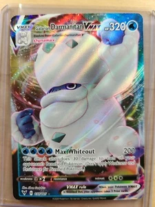 Pokemon Vivid Voltage Galarian Darmanitan VMAX 037/185 Rare Miscut Error *READ* - Picture 1 of 4