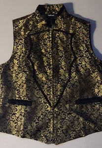 VATPAVE Men's Victorian Vest Gothic Steampunk Waistcoat XL - Picture 1 of 8