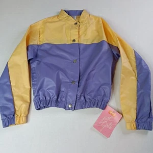 VINTAGE Levis Just For Girls Jacket Girls Size 6 Yellow Purple Kids Made In USA - Picture 1 of 8