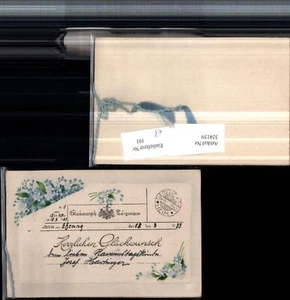 324159,Glückwunsch Telegramm Namenstag Büchlein Blumen Postwesen Post Philatelie - Bild 1 von 1