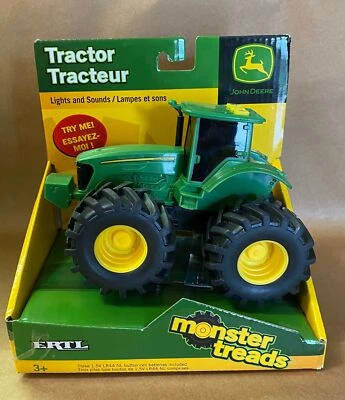 John Deere TOMY Monster Treads Tractor Green with Lights and Sounds Ages 3+ - Image 1 of 3