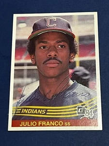 Tarjeta autógrafa Donruss #216 1984 Julio Franco firmada - Imagen 1 de 4
