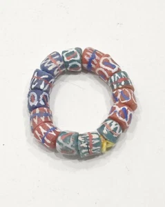 Pulsera de cuentas de vidrio Krobo africano Ghana África Occidental - Imagen 1 de 2