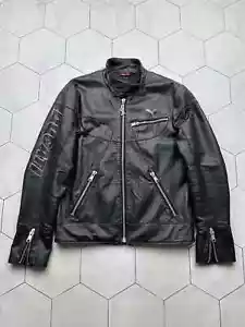 Puma Ducati Vintage Leather Jacket Men’s Size M - Picture 1 of 14