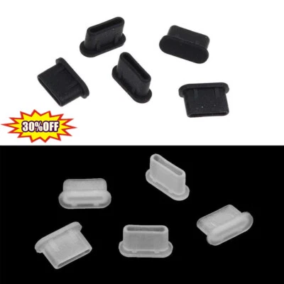 10x Type-C Dust Plug USB Protector Charging Port Cover Silicone For iphone - Image 1 of 4