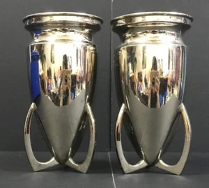Mazuma *A412 Vintage Silverplate Bomb Vase - Picture 1 of 3