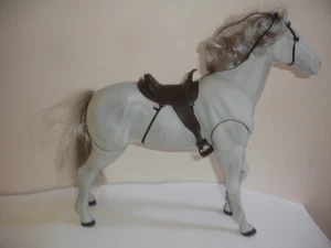 M & C GRAUES PFERD GEBEUGTE KNIE SATTELHALS HINTERBEINE BEWEGEN passt AMERICAN GIRL PUPPE DOLL - Bild 1 von 7