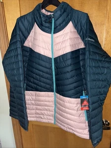 Chaqueta acolchada COLUMBIA Powder Lite WR para mujer - rosa/verde - 3XLarge - Imagen 1 de 5