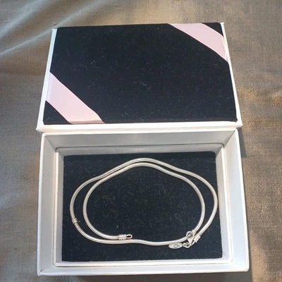 Collar Pandora Vintage Plata Esterlina Cierre Barril Serpiente 19 1/2" - 31.7g  Foto 1 de 4