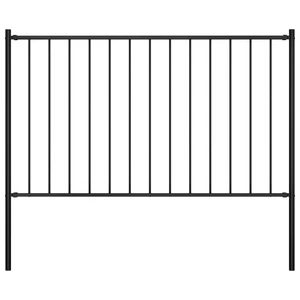 Zaunfeld mit Pfosten Zaunelemente Gartenzaun Zaun Stahl Pulverbeschichtet vidaXL - Bild 1 von 45