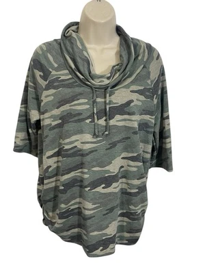 Moneda 1804 Mujer Grande Camuflada Terry Francés Capucha Cuello Lateral Acanalado Estilo 9275JG Foto 1 de 4