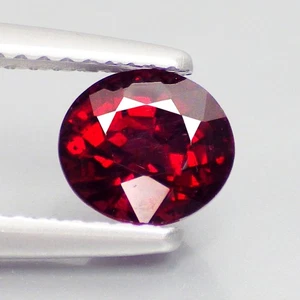 1.64 Ct Cheerful Oval (6 x 5) 100%Natural Tanzania Reddish Pink Rhodolite Garnet - Picture 1 of 7