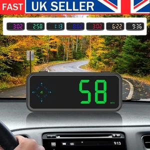 Mini velocímetro digital LED 2025 GPS coche HUD pantalla frontal MPH/KMH universal - Imagen 1 de 10