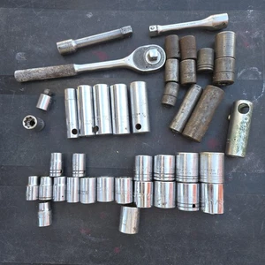 Assorted 1/2" Proto Ratchet Adapters and SAE Sockets USA Made - Picture 1 of 7