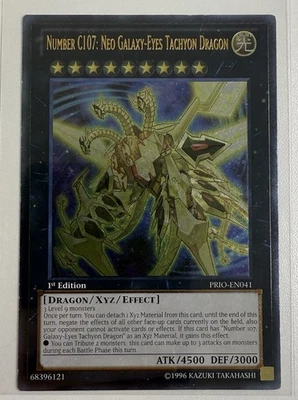 Yugioh Number C107: Neo Galaxy-Eyes Tachyon Dragon PRIO Ulti Rare 1st Ed. NM - Image 1 of 2
