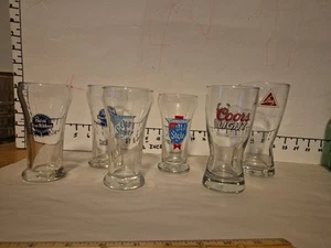 6 Assorted 7oz to 10oz Sham Glasses Tavern Vintage PBR, BLATZ, OLD STYLE, COORS - Picture 1 of 14