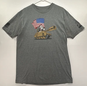 Grunt Style "Size Matters" USA Reaper Tank Men's XL Gray short Sleeve Shirt - Picture 1 of 10