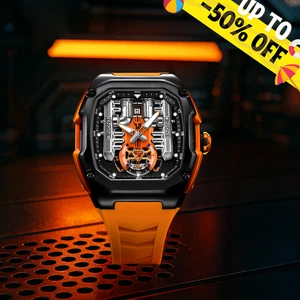 Class Digital Watch Rolls Engine V12 Black Quartz Mens Wrist Watches Steel Gift - Picture 1 of 9