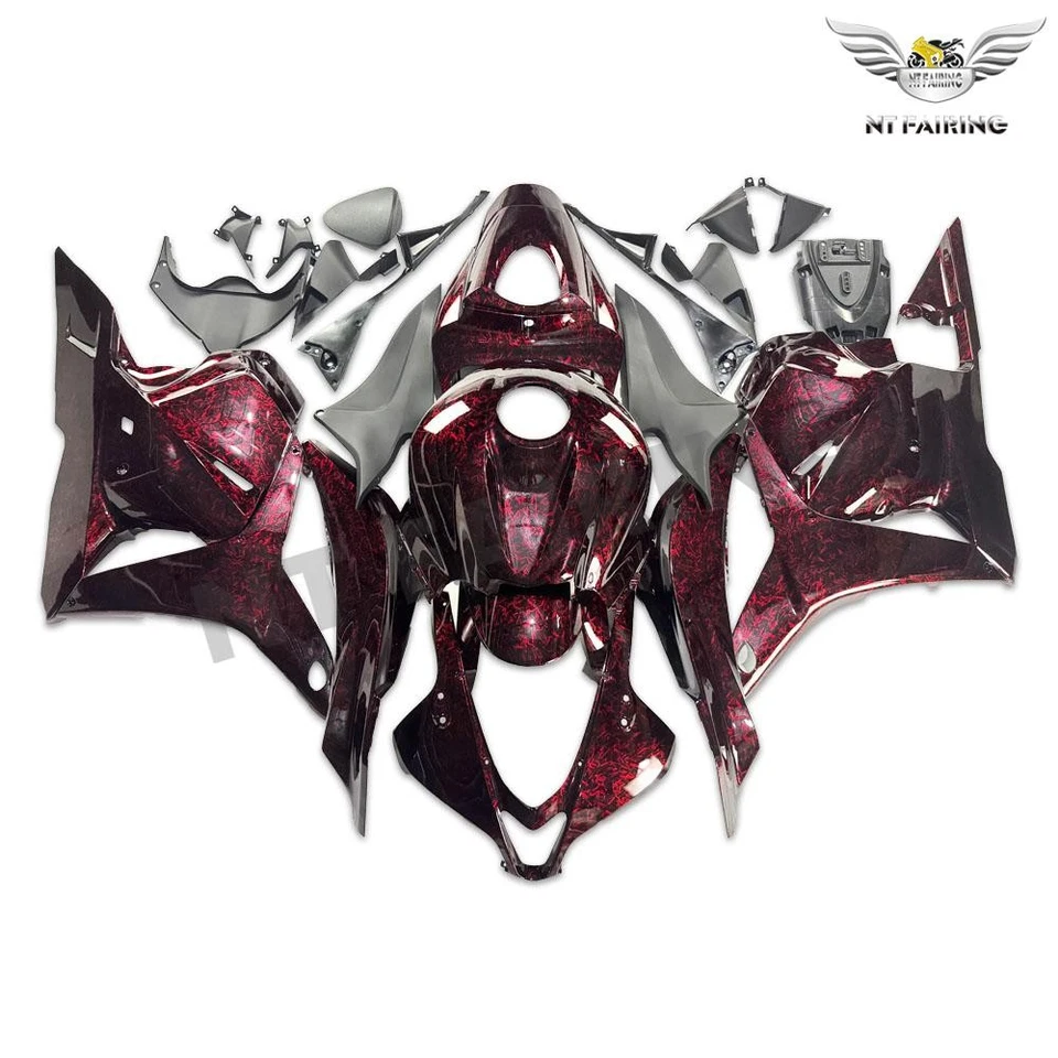 Carenado de fibra de carbono forjado rojo inyección NTU apto para Honda 2009-2012 CBR 600RR Foto 1 de 4