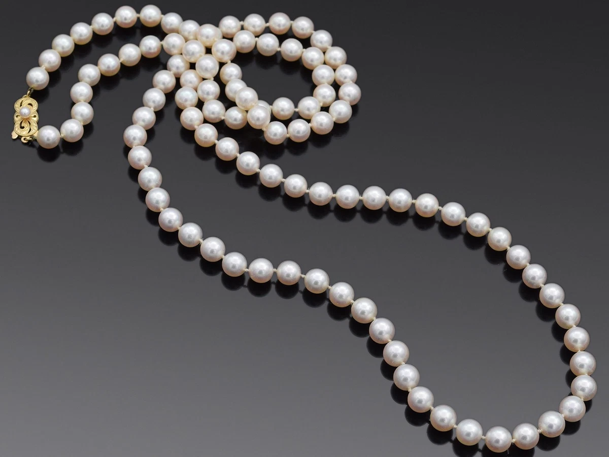 Mikimoto Pearl Yellow Gold 18k Fine Necklaces for sale | eBay