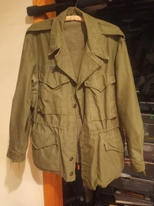 Vintage 40s Military WWII WW2 US ARMY M-1943 Field Jacket Coat Green Rare Sz 42R - Picture 1 of 7