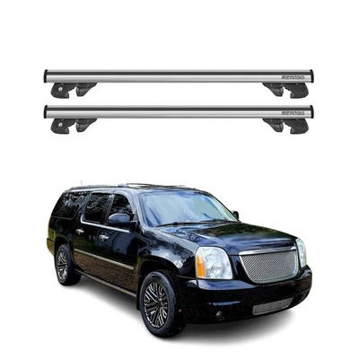 Barras transversales de techo de aluminio para GMC Yukon XL 1500 2000-2014 gris 2 piezas Foto 1 de 4