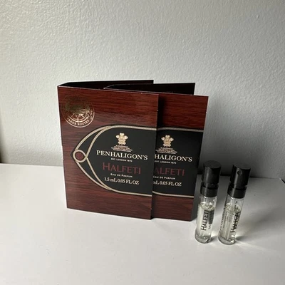 2, Penhaligon's HALFETI Eau de Parfum EDP Perfume Muestra Spray 1,5 ml Cada uno Foto 1 de 2