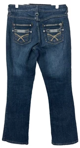 Y2K Vintage 80s Denim  6 Mid Rise Boot Cut Mom Zipper Jeans by Gitano Retro A48 - Picture 1 of 7