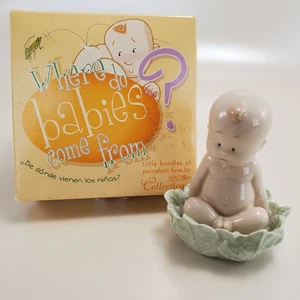 NAO by Lladro 'Baby in a Cabbage' Figurine, Model 1341, Original Box - Picture 1 of 7