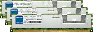 24GB (3 x 8GB) DDR3 1066MHz PC3-8500 240-PIN ECC REGISTERED RDIMM SERVER RAM KIT - Picture 1 of 1