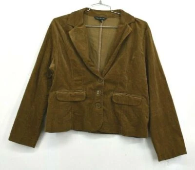 Baccini Womens Tan Color Button Front Jacket Notched Collar Long Sleeve Size XL - Image 1 of 4