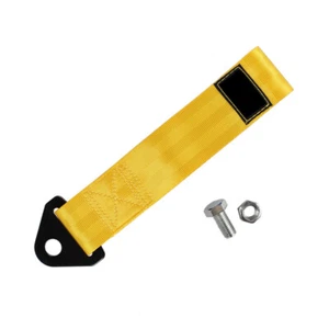 Racing High Strength Gold Nylon Trailer Tow Ropes JDM Strap Tow for Toyota Ford - Picture 1 of 3