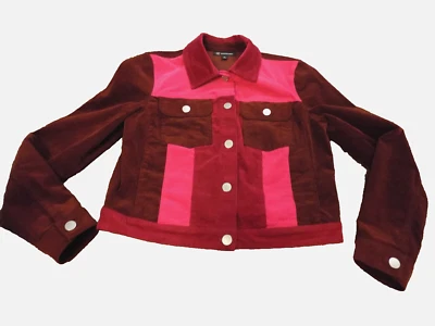 Chaqueta De Colección INC Borgoña Rosa Frambuesa Pana International Concepts Años 90 Talla M Foto 1 de 4