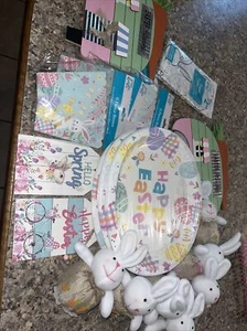 Easter lot decorations bunny plates favor boxes Basket Fillers - Picture 1 of 5