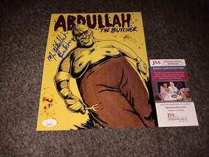 Abdullah El Carnicero Firmado 8x10 Jsa Certificado de Autenticidad Wcw Nwa Wwf - Imagen 1 de 1