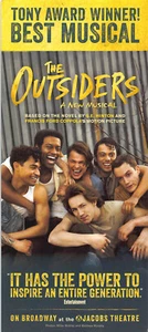 The Outsiders the Musical Ad Flyer Broadway New York City Brody Grant - Picture 1 of 2