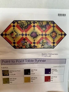 Quilt Kit:"Point to Point“ Table Runner by Connecting Threads Beautiful - Picture 1 of 6