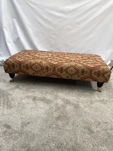 Large Ottoman Chesterfield Footstool In Kiln Fabric - Picture 1 of 5