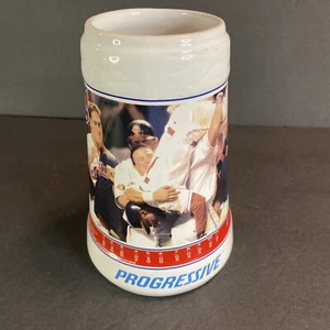 Vintage Advertising Cleveland Indians Baseball Promo Beer Mug Glass Never Used - Picture 1 of 15