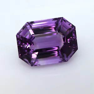 33,63 ct 22x16,2 mm facettiert Natur Top Lila Blau Amethyst Smaragd Schnitt - Bild 1 von 10