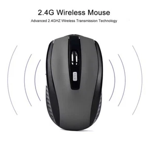 Wireless 2.4Ghz Gaming Mouse 6D Optical Wireless Mouse Slim Mini Noiseless Mice - Picture 1 of 4