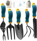 Ensemble d'outils de jardinage en acier allié - ensemble d'outils de jardin robustes avec lumière & R