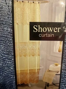 New S. LICHTENBERG JOY BLUE LACE SHOWER CURTAIN 70 X 72 - Picture 1 of 4