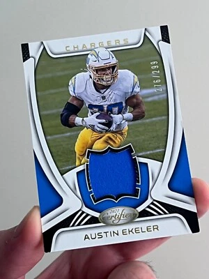 2021 Certified Austin Ekeler Game Worn Patch /299 - Image 1 of 2
