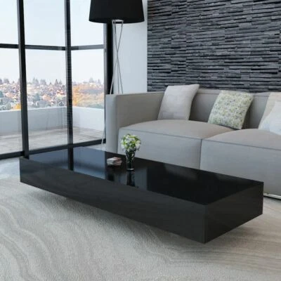 VDA Black High Gloss Coffee Table White High Gloss Table Modern Elegant Design Lux