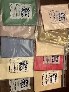 New Lot Of 10 Regency Cross Stitch Fabric. Multiple Colors. See Photos - Picture 1 of 12
