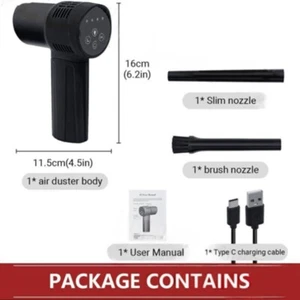 Computer Rechargable Wireless Air Duster Compressed Air Blower Dust Blowing Guns - Afbeelding 1 van 8