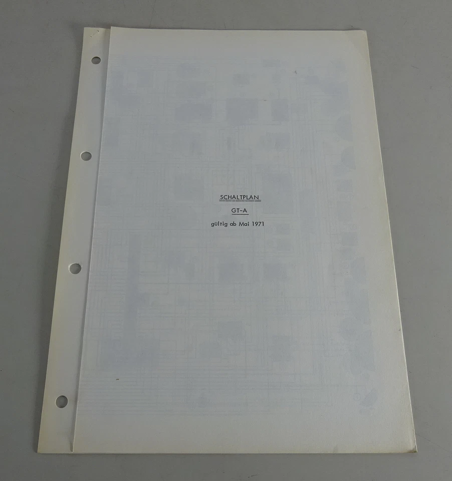 Plano Eléctrico Opel GT-A Fecha 05/1971 - Imagen 1 de 1