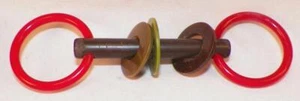 Baby Teething Toy Plastic Bakelite Rings in OB EZ Products 1930s #2 - Picture 1 of 4