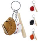4Pieces Baseball Bat Keychain Wooden Bat Baseball Glove  Keychain9371